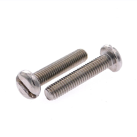Винт с цилиндрической головкой и прямым шлицем М2х10 DIN 85 нержавеющая сталь А2
